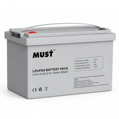 Аккумуляторная батарея LiFePO4 MUST LP15-12100 (12,8V 100 А)