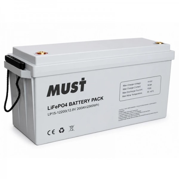 Аккумуляторная батарея LiFePO4 MUST LP15-12200 (12,8V 200 А) — изображение 3